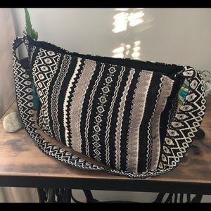 NWOT Large Jacquard Crossbody Bag